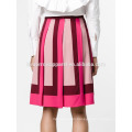 Office Lady Multicolored Pleated Cinched Waist Midi Summer Skirt Manufacture Wholesale Fashion Women Apparel (TA0024S)